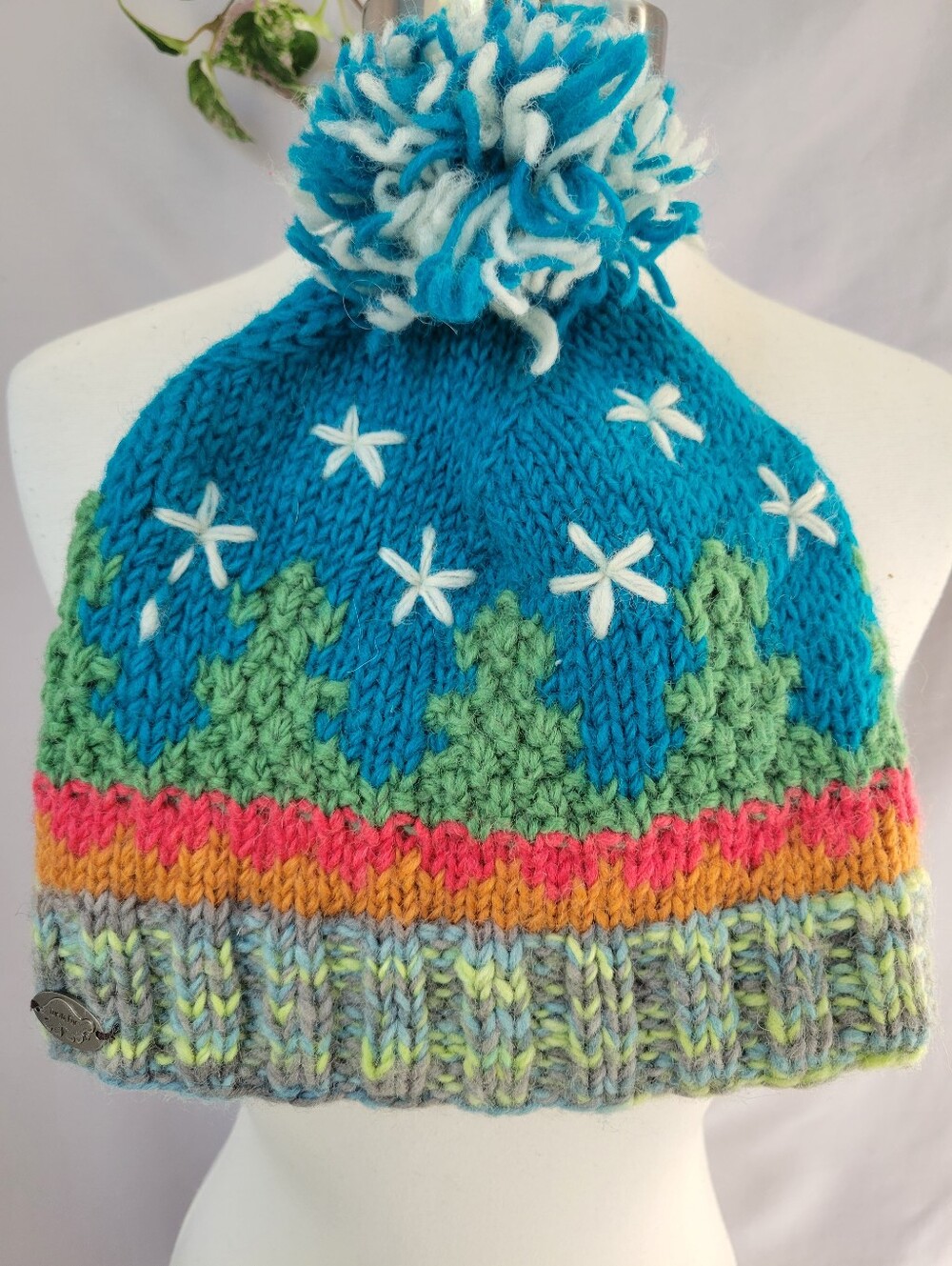 Turtle Fur Wool Nepal Knit Pom Beanie Hat